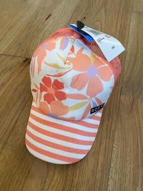 Roxy Kids Coral Floral Mesh Trucker Hat